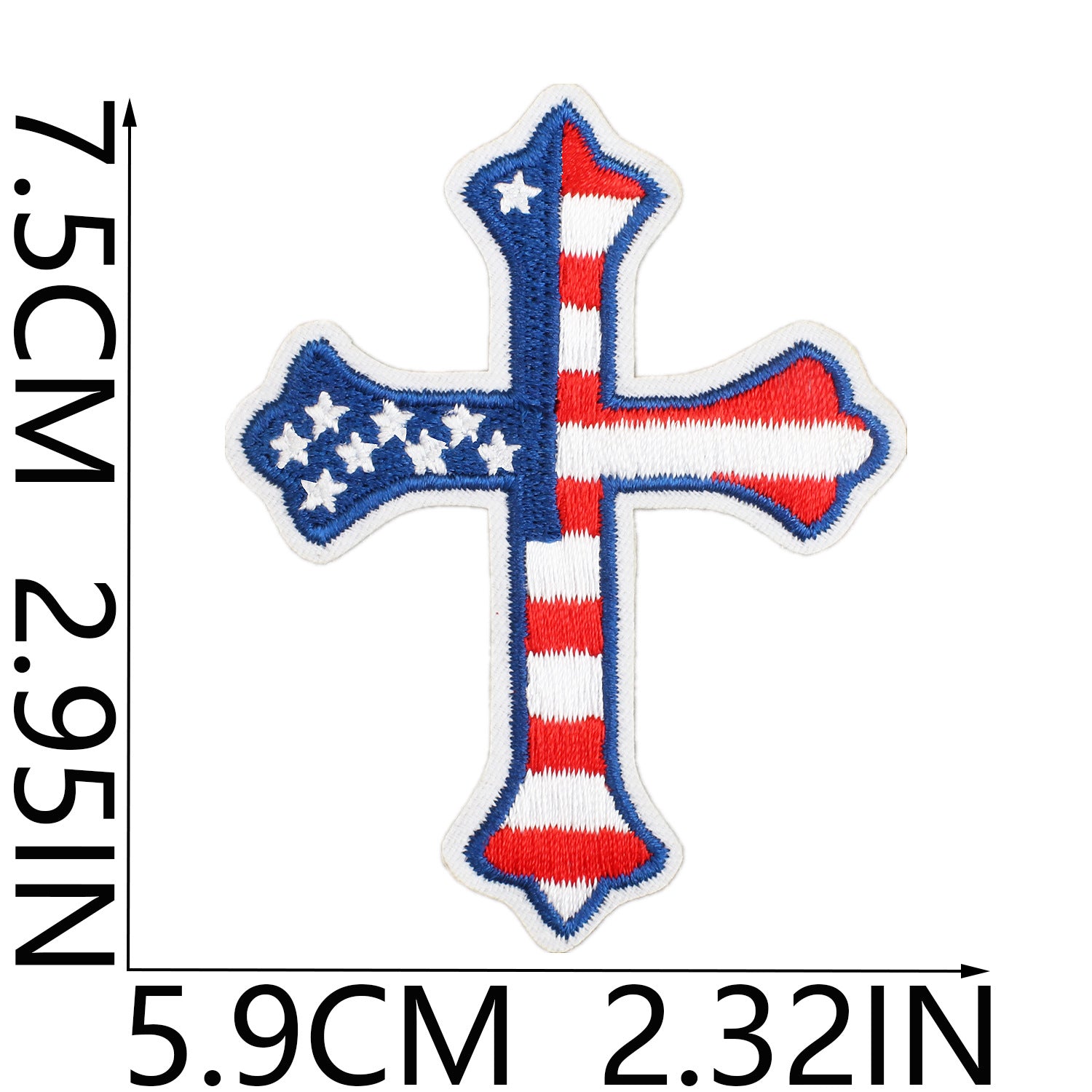 Wholesale Independence Day Flag Torch Patch Bag Embroidery Sticker Eagle